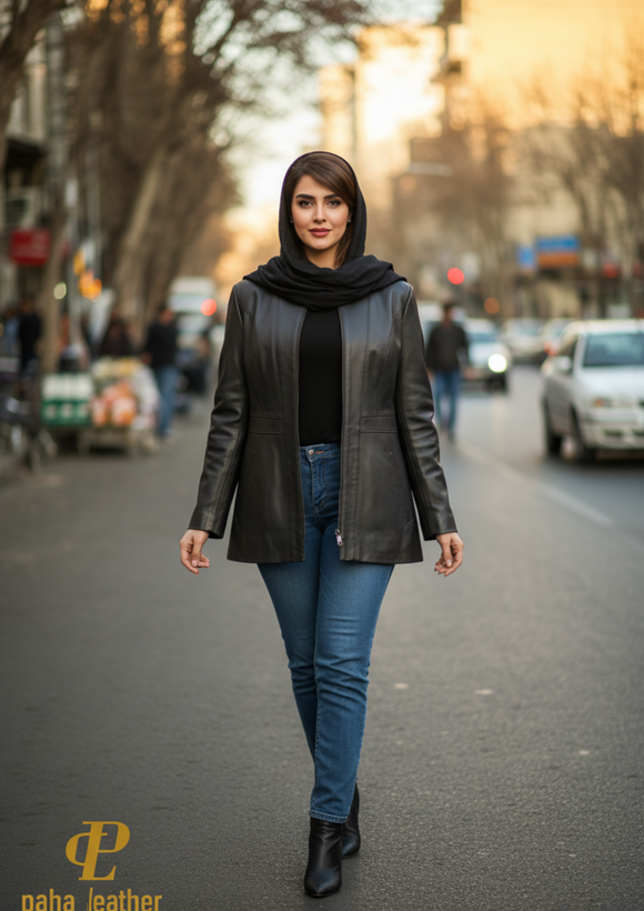 کت چرم زنانه کوتاه